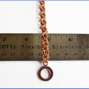 Handmade Copper With Alternating Double Triple..
