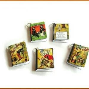 Old Nursery Rhymes Miniature Book Charms Set Of 5