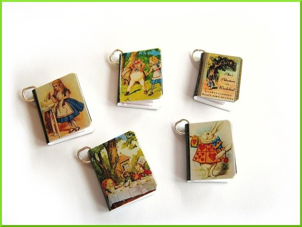 Alice In Wonderland Book Charms